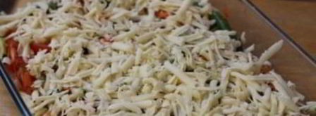 куриный стейк под овощами и сыром. Шаг 7