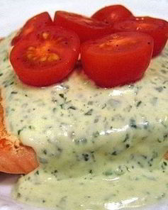 Нежный стейк форели в сливочном соусе