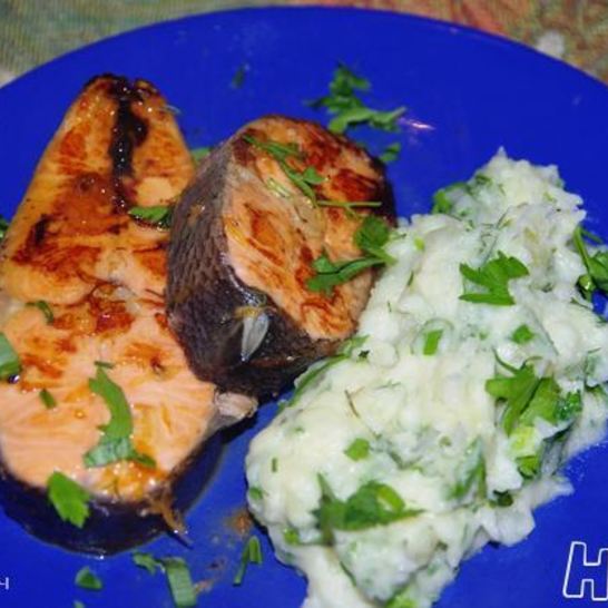 Рецепт стейка из кижуча в соке красного апельсина