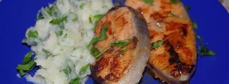 стейк из кижуча в соке красного апельсина. Шаг 11