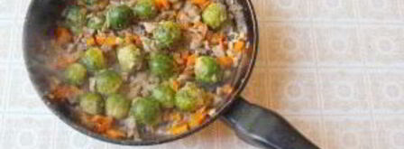 свиные стейки с грибами и брюссельской капустой. Шаг 3