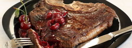 вишневый соус и стейк ти-бон. Шаг 7