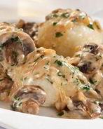 Тефтели из картофеля под грибным соусом