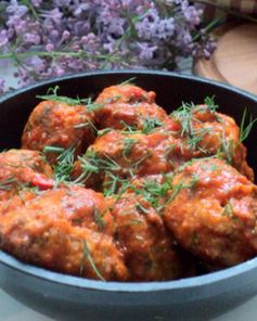 Тефтели в остром томатном соусе