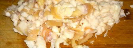 домашние вареники со сметанно-чесночным соусом и шкварками. Шаг 6