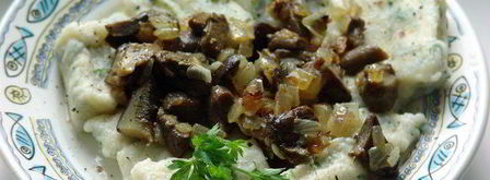 ленивые вареники с заправкой из грибов. Шаг 4