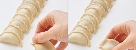 постные вареники с картофелем. Шаг 11