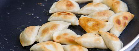 жареные вареники с картошкой. Шаг 8