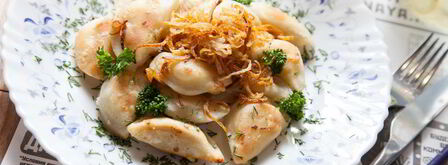 жареные вареники с картошкой. Шаг 10