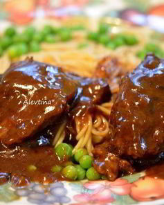 Жаркое из говядины с кофейным соусом