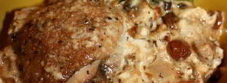 жаркое из курицы с изюмом в горшочках. Шаг 8