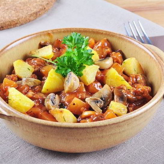 Рецепт жаркого из овощей с фаршем