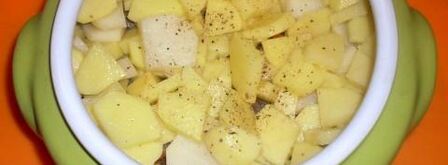 жаркое из сердечек с грибами в горшочке. Шаг 3