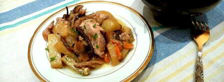 жаркое с грибами и картошкой в горшочках. Шаг 19