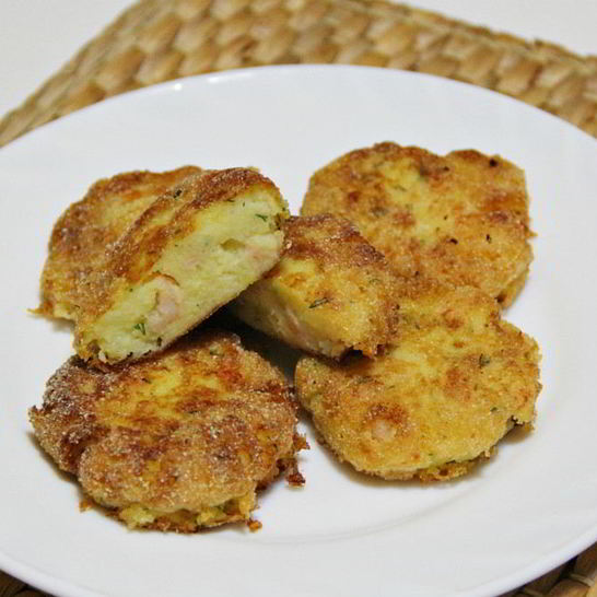 Рецепт картофельных зраз с креветками