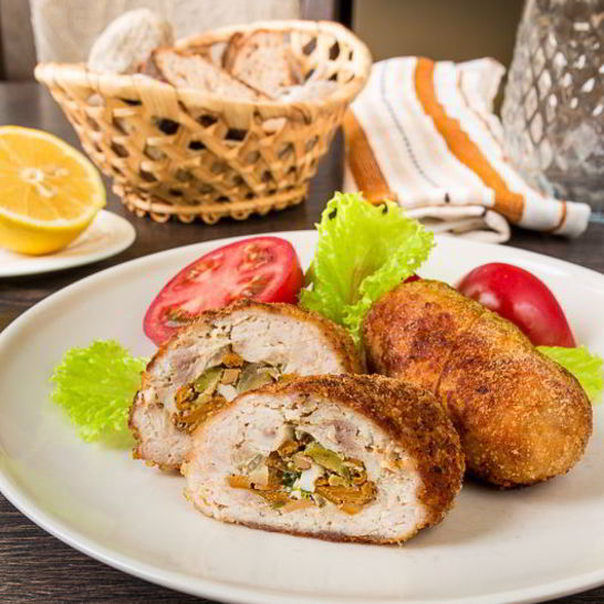 Рецепт куриных зраз с лисичками