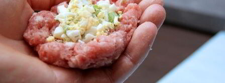 мясные зразы с яйцом. Шаг 7