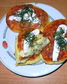 Зразы картофельные с фаршем из мяса