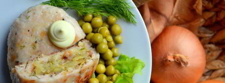 зразы с картофелем и жареным луком. Шаг 7