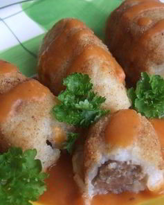 Зразы с рисом и фаршем