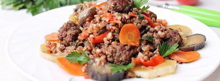 гречка с фаршем и овощами. Шаг 13