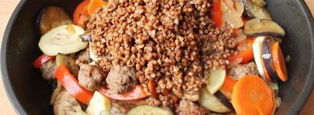 гречка с фаршем и овощами. Шаг 9