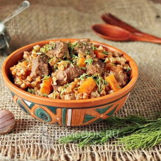 Рецепт гречки с говядиной в мультиварке