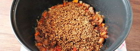 гречка с говядиной в мультиварке. Шаг 10