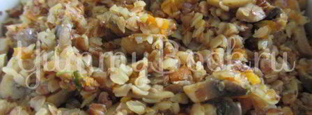 гречка с грибами, куриной печенью и сердцами в мультиварке. Шаг 6