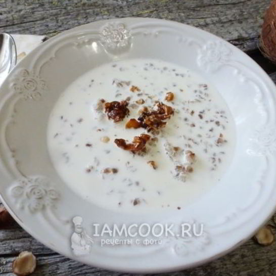 Рецепт гречки с кокосовым молоком и фундуком
