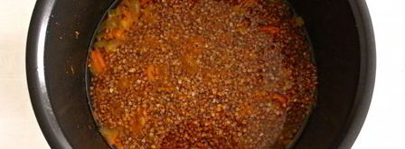 гречка с морковью и луком в мультиварке. Шаг 7