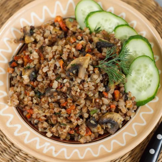 Рецепт гречки с шампиньонами