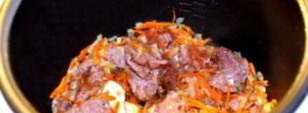 гречка с тушенкой в мультиварке. Шаг 4