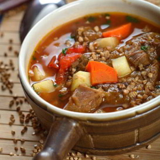 Рецепт гречки с тушеной пряной говядиной