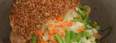 гречка, тушенная с мясом. Шаг 3