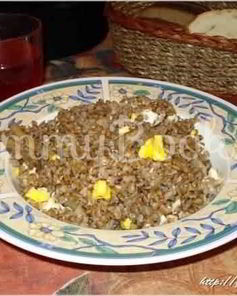 Гречневая каша с белыми грибами