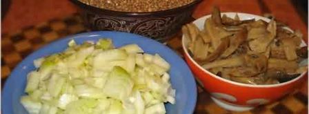 гречневая каша с белыми грибами. Шаг 5