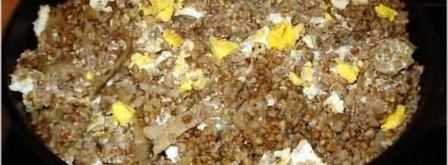 гречневая каша с белыми грибами. Шаг 25