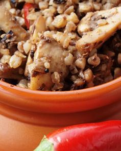 Гречневая каша с грибами и восточным акцентом