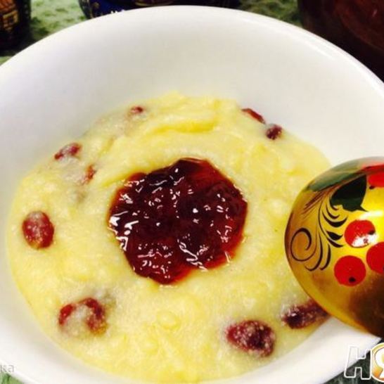 Рецепт кукурузной каши с клюквой
