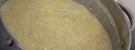 кукурузная каша с нектарином. Шаг 5