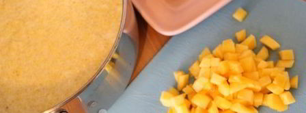 кукурузная каша с нектарином. Шаг 6