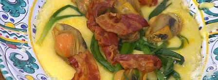 полента с мидиями и беконом. Шаг 9