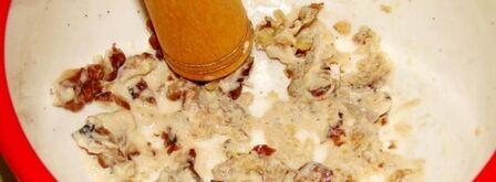 манная каша гурьевская с грецкими орехами. Шаг 3