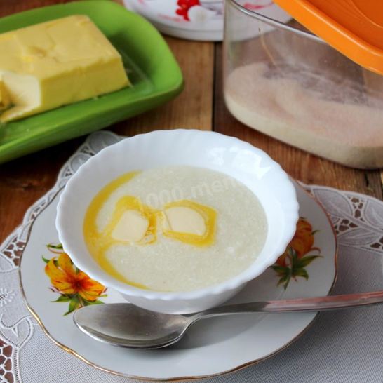 Рецепт манной каши на молоке без комочков классическая