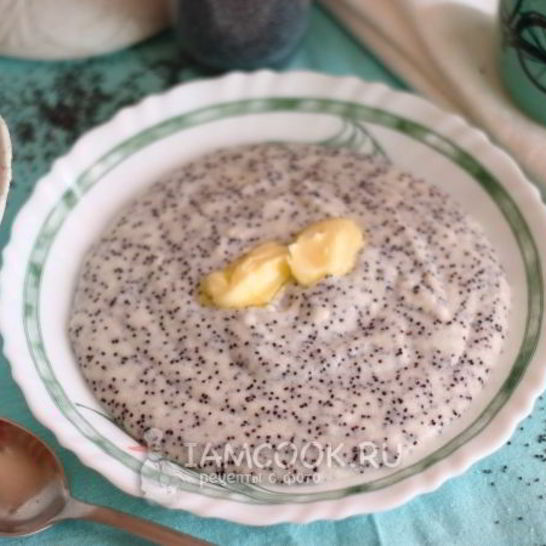 Рецепт манной каши на молоке с маком