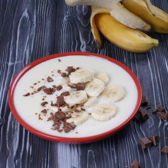 Рецепт манной каши с бананом