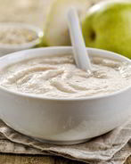 Манная каша с грушей