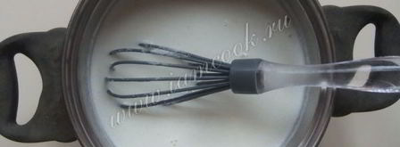 манная каша с корицей и яблочным муссом. Шаг 4