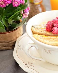 Многозерновая каша с запеченным бананом